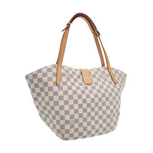 Louis Vuitton Azur Damier Salina Bag White Tote